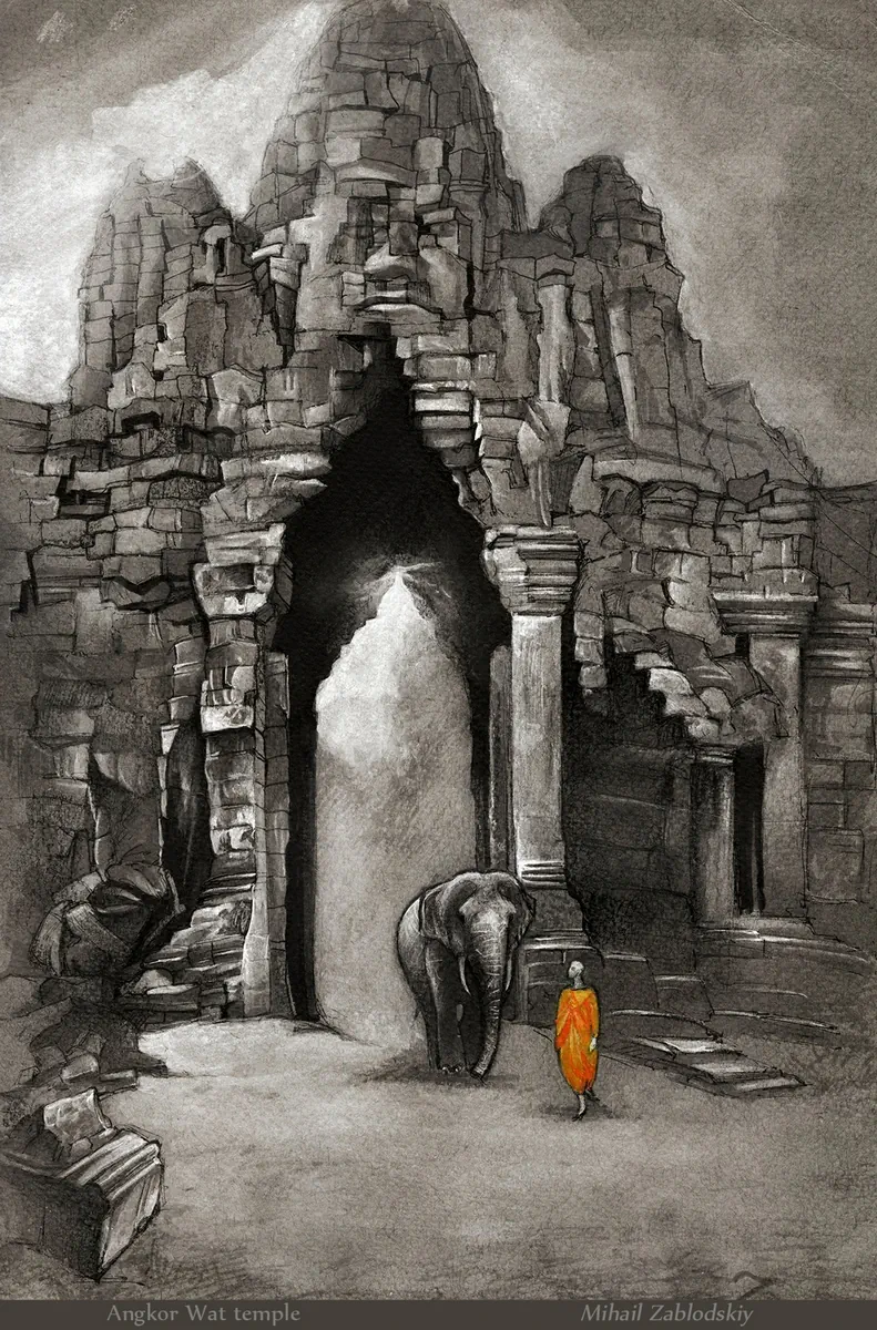 Mihail Zablodski drawing  Forbidden city