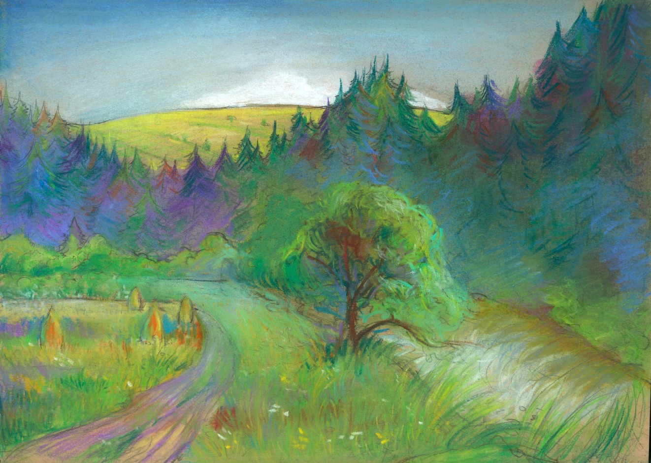 Mihail Zablodski  pastel carpathians