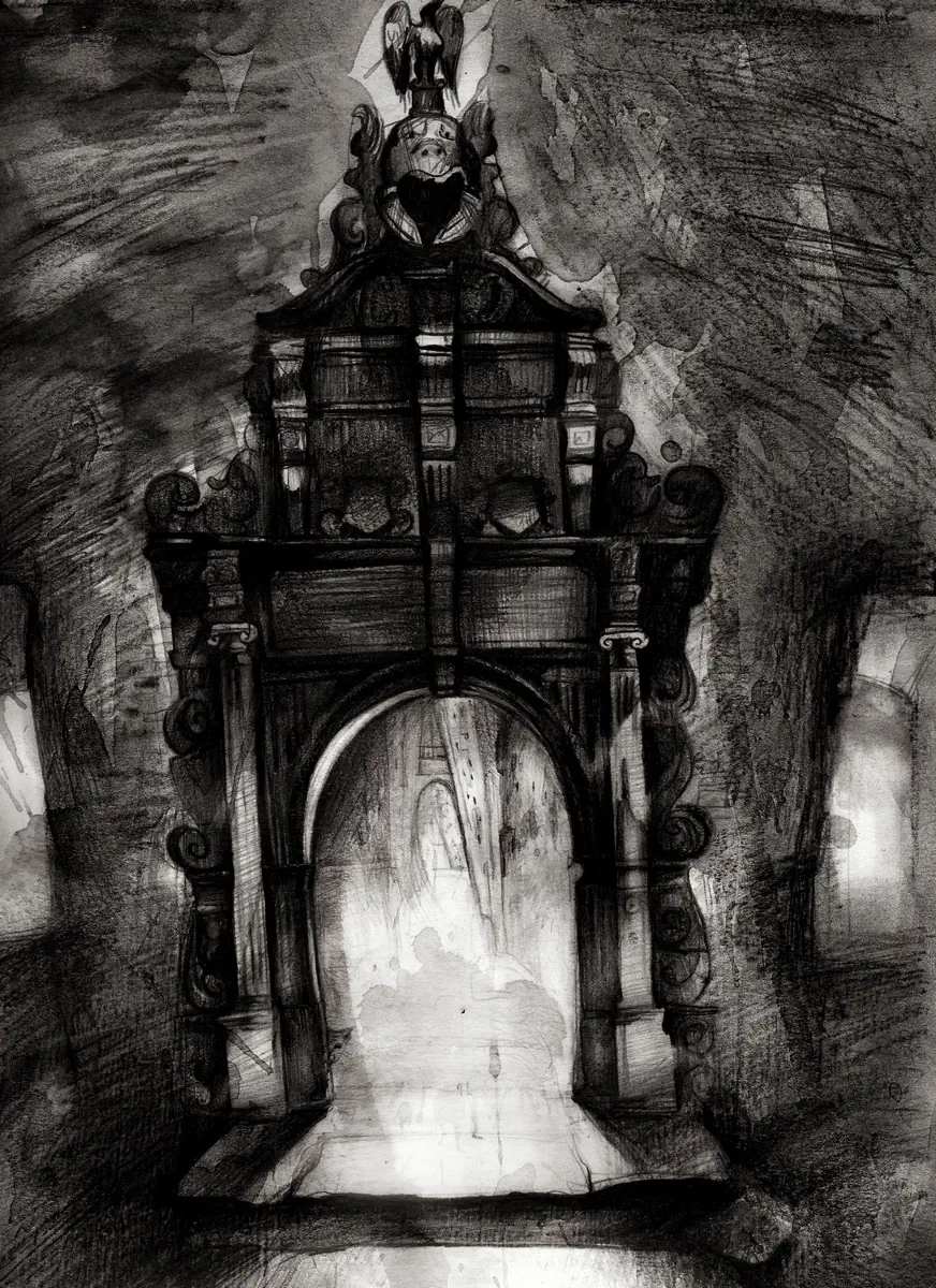 Mihail Zablodski drawing  The Ninth Gate