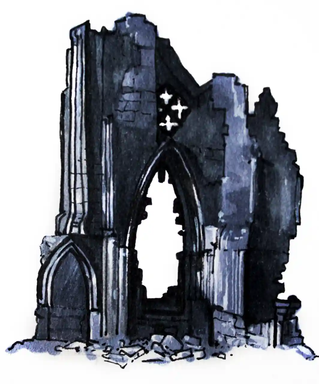 Mihail Zablodsky structures monumentales dans l'obscurité nuit profonde