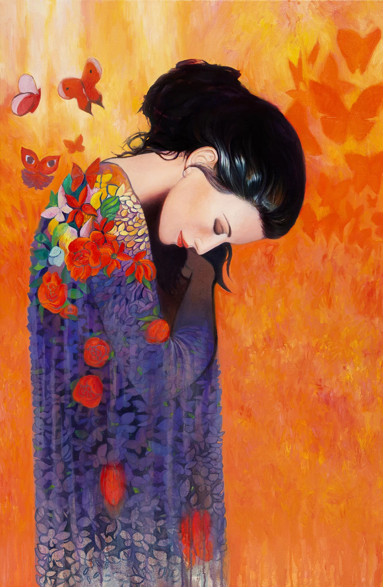 Mihail Zablodsky — Evanescence — oil painting, klimt symbolism