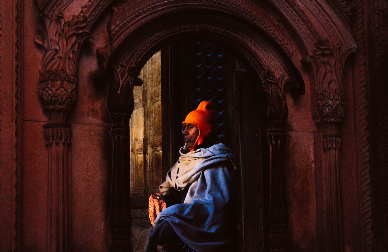 Sacred Indian temple interior Mihail Zablodsky